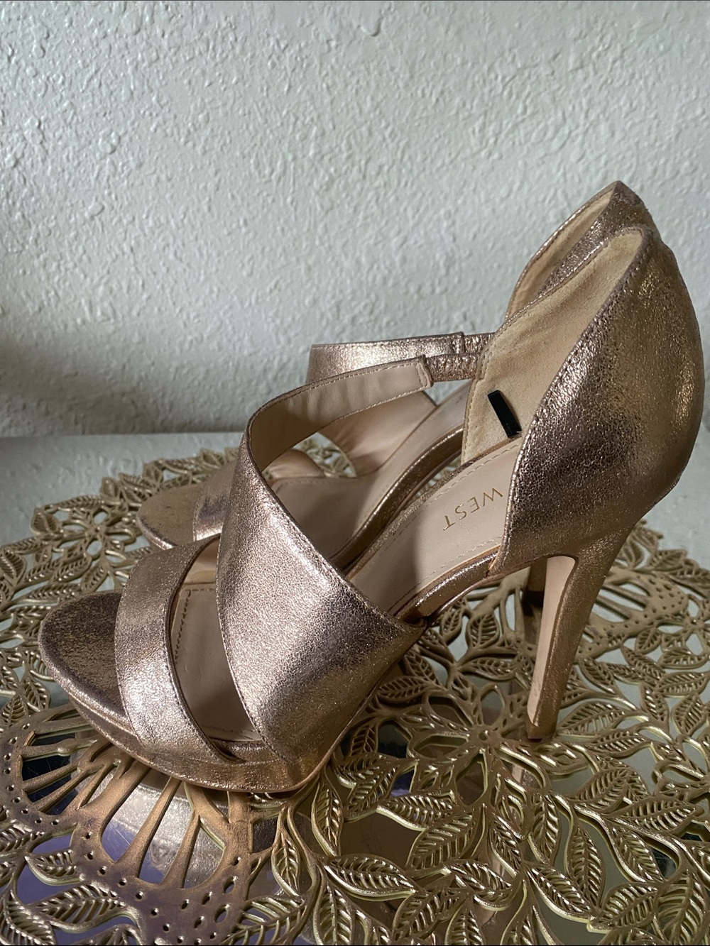 Nine West Metallic Rose Gold Open-Toe Heels
**NO BOX** - Picture 5 of 7